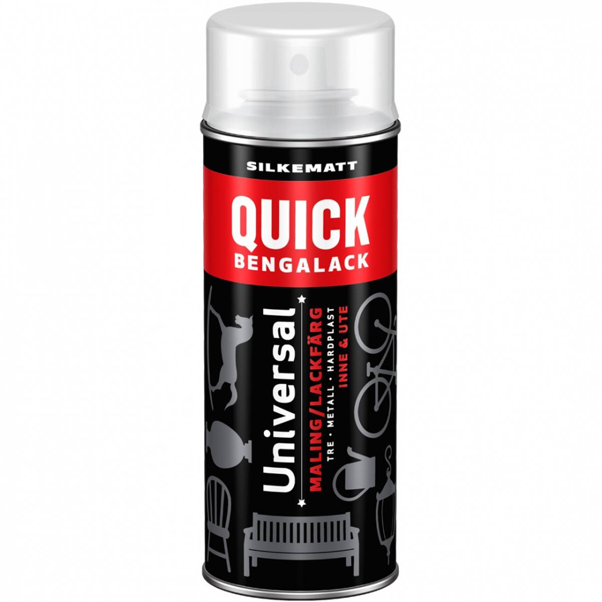 QUICK SPRAY nr2222 KLAR SILKEMATT400ml BENGALACK SCANOX