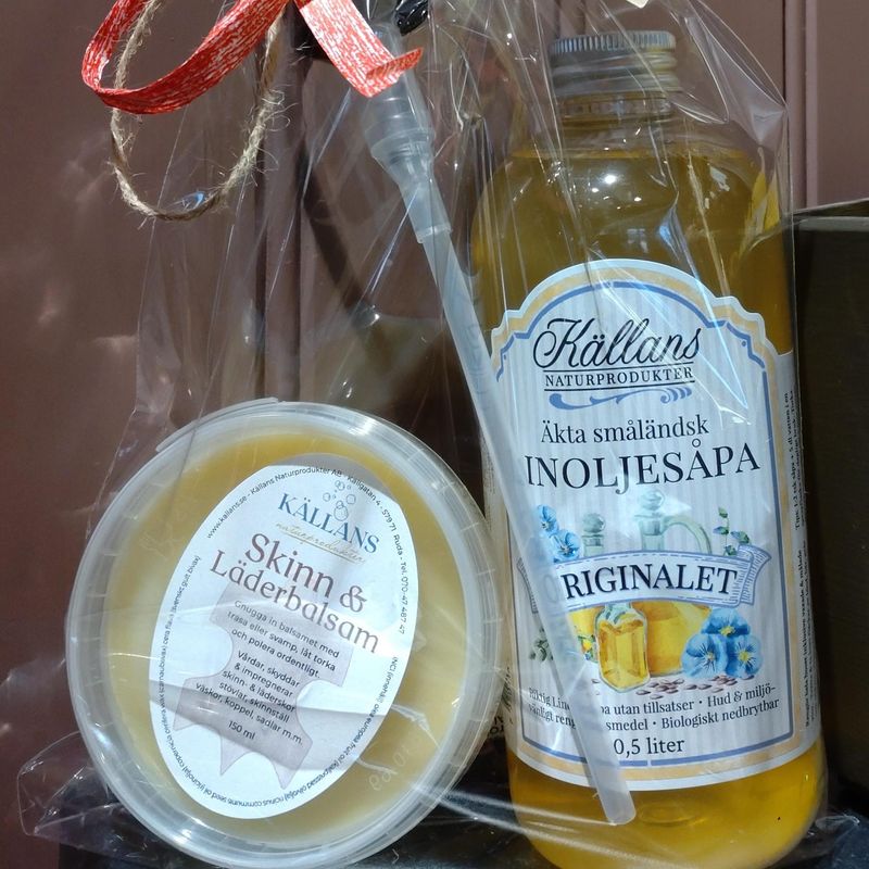 Gavepakke: Källans linoljesåpe og skinnbalsam