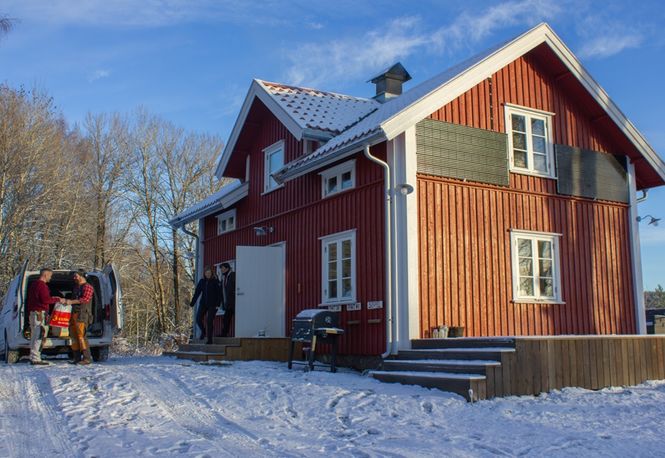 Hovedbilde Renovert torp malt med tradisjonsrik maling